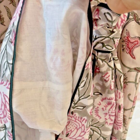 Brand new tuckernuck Sue Sartor white, pink , dark gray contrast print Dress - Picture 6 of 16